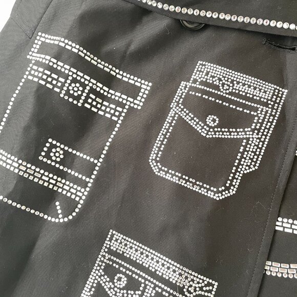 Libertine Pocket Talk Crystal Belted Trench Coat - Picture 4 of 8